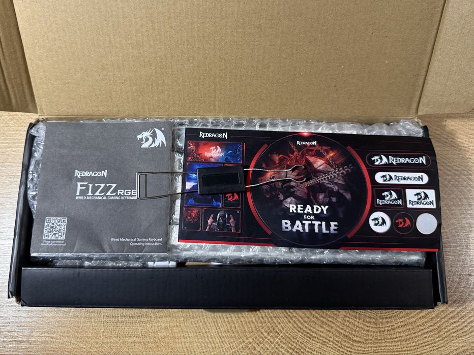 Механічна клавіатура Redragon K617-RGB white/gray