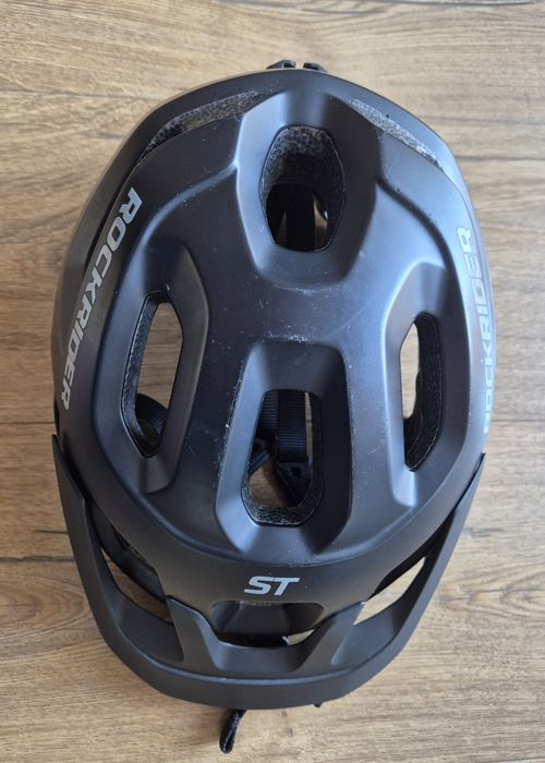 Kask rowerowy Rockrider MTB ST500 czarny 55-59 cm