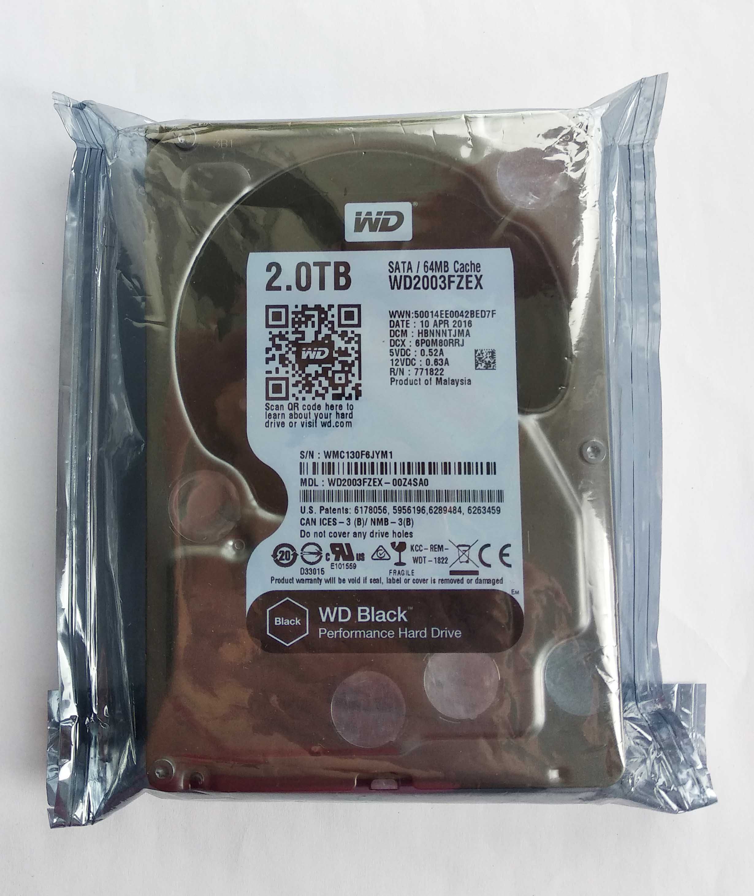 WD Black 2 TB FZEX SATA3 (Новый, в упаковке)