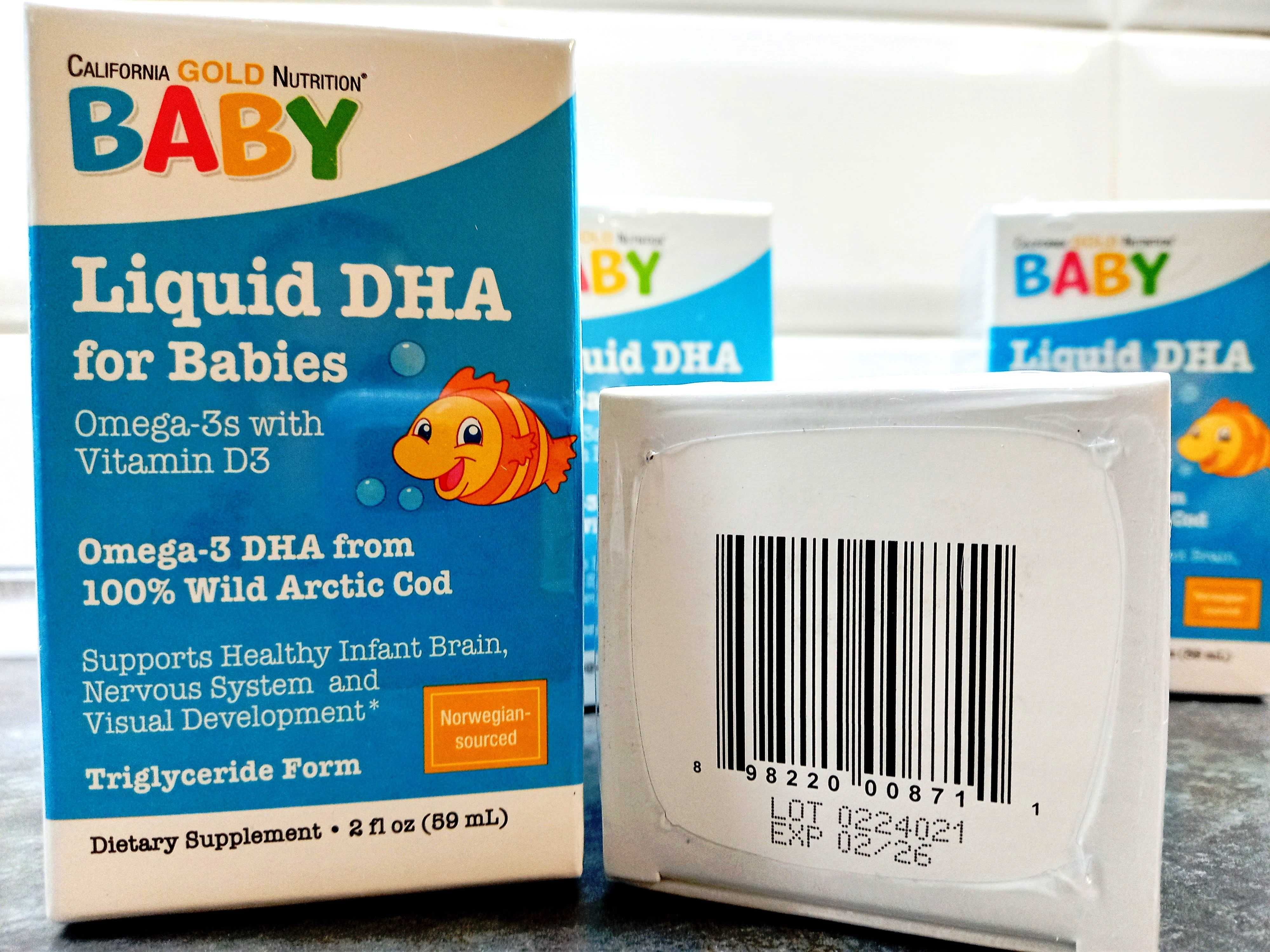CGN, Liquid Babies DHA (59 мл), детская омега-3 + витамин D3