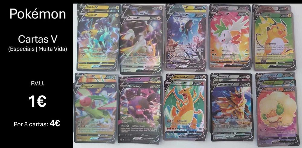 Cartas Pokémon: Diversas opções a bom preço!