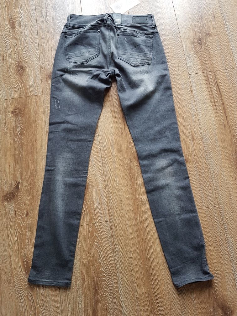 W29 L34 M G-Star RAW Lynn Skinny damskie spodnie jeansy dżinsy szare