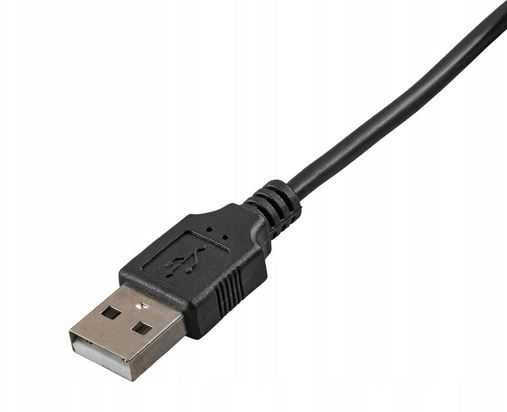 Kabel przewód USB 2.0 wtyk A-wtyk A czarny ok 1m-1,5m