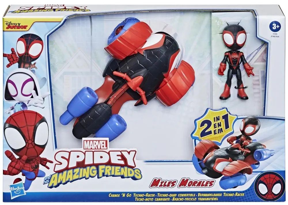 Spidey I Super Kumple Zastaw Pojazd 2W1 Figurka Miles Morales