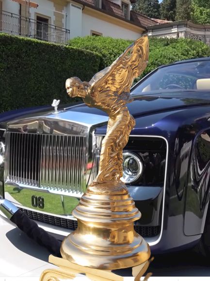 Spirit of Ecstasy H80cm Prestiż Rzeźba z Brązu ze srebrem ROLLS-ROYCE