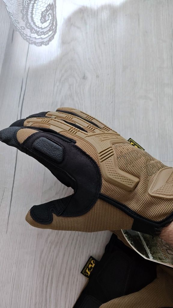 Rękawice ochronne L Mechanix M-Pact 2 taktyczne Khaki brąz wojsko