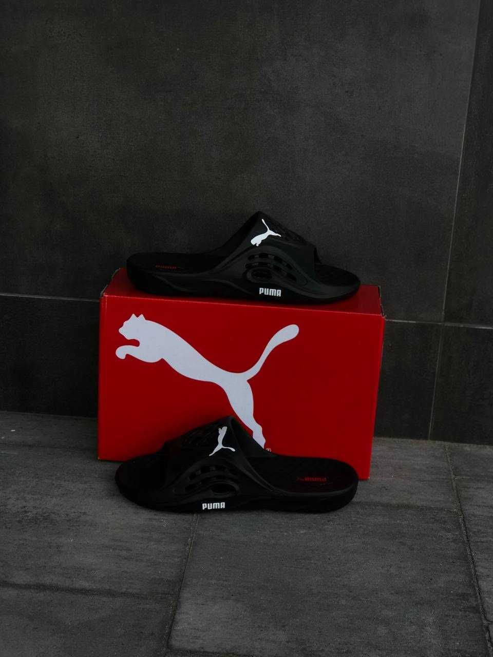 Тапки Puma мужские Тренд года! Black шльопанці Пума чоловічі Скидки!