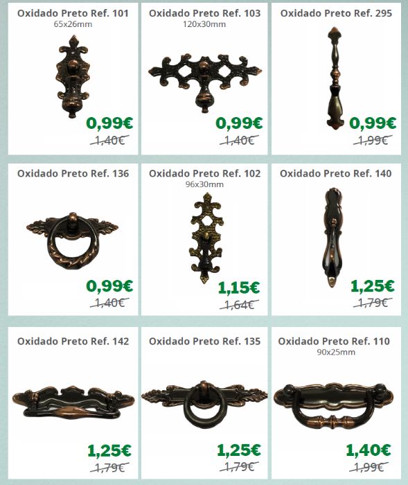 Puxadores Móveis Low Cost (novos - somos distribuidores)