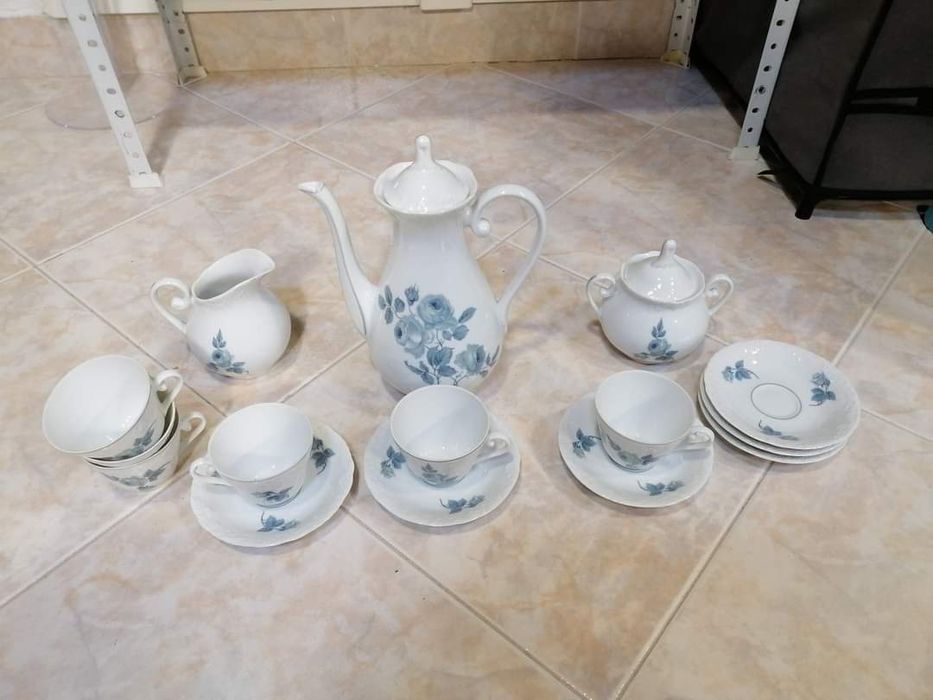 conjunto spal chá em porcelana