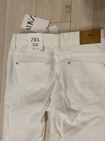 Nowe spodnie z metkami Zara białe 34