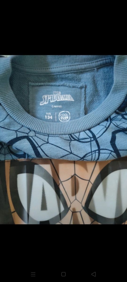 Bluza Spiderman cool club r.134, Marvel, jak nowa