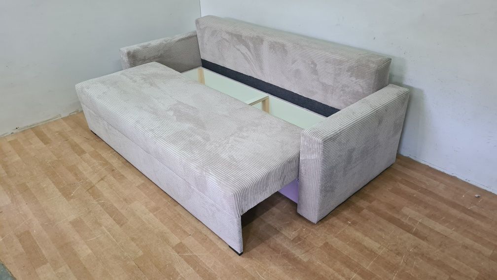 Nowa sofa sprężyny automat sztruks welur plusz kanapa wersalka tapczan