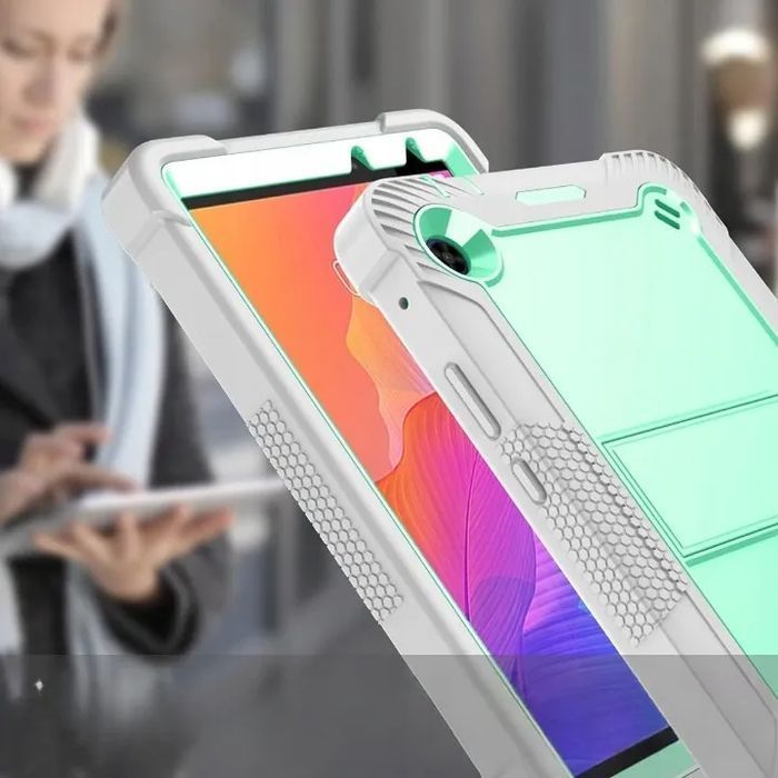 Etui do iPad 9/8/7 10.2" z Podstawką i Paskiem na Ramię Miętowe