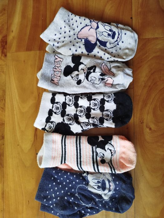 Zestaw 5 par dziewczęcych myszka Mickey