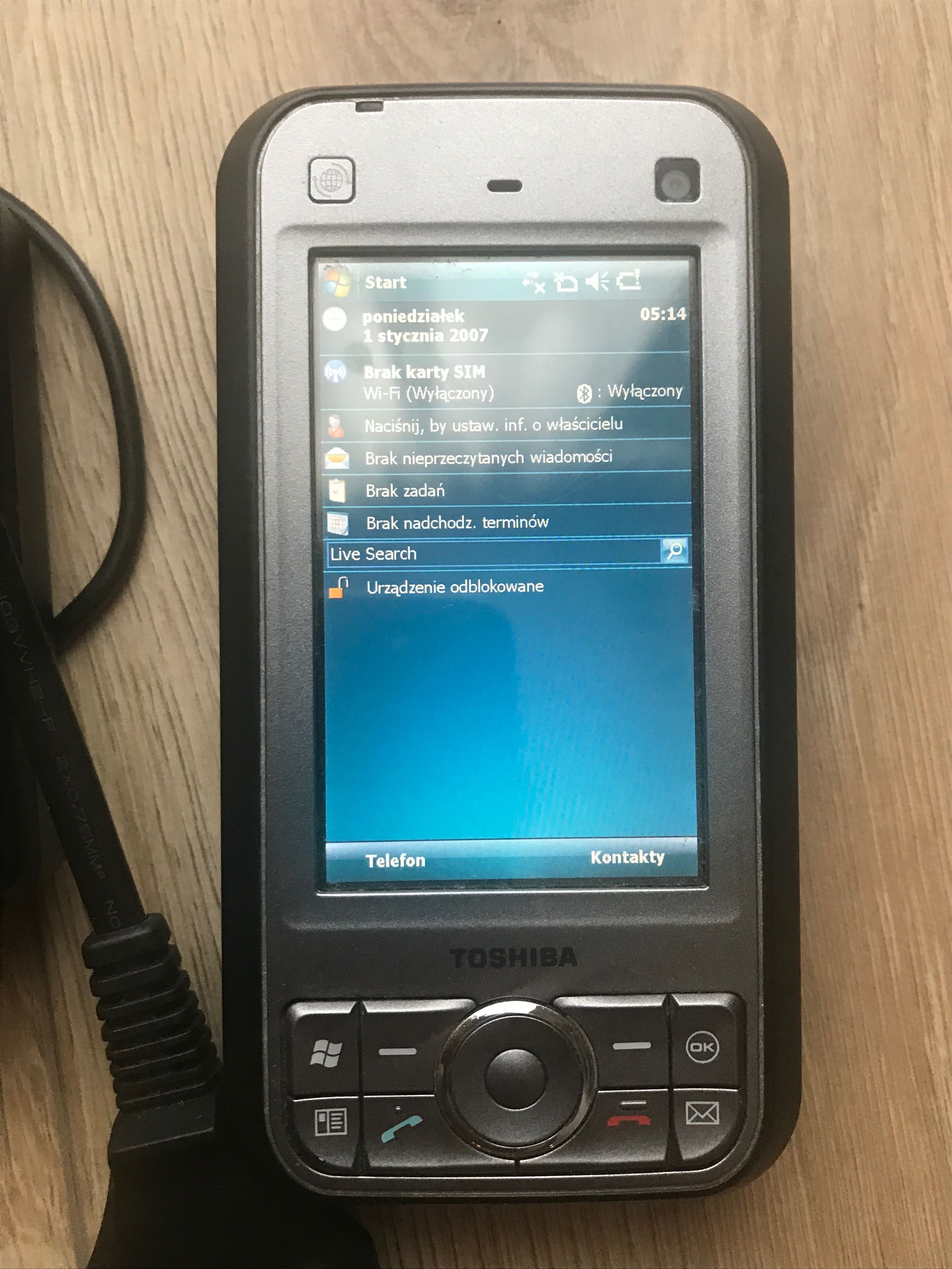 Stary telefon z klawiaturą  Windows Mobile Qwerty Toshiba