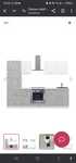 Meble kuchenne mika267 kuchnia beton jasny 4298 z blatem