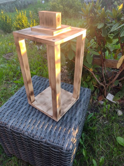 Lampiony drewniane kpl 4 sztuki