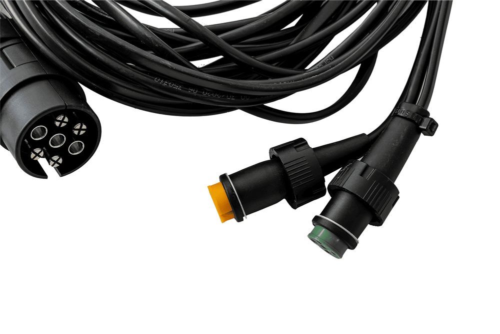 Wiązka przyczepki ASPÖCK 4,5 m wtyczka 7 PIN bajonety 2x 5 PIN