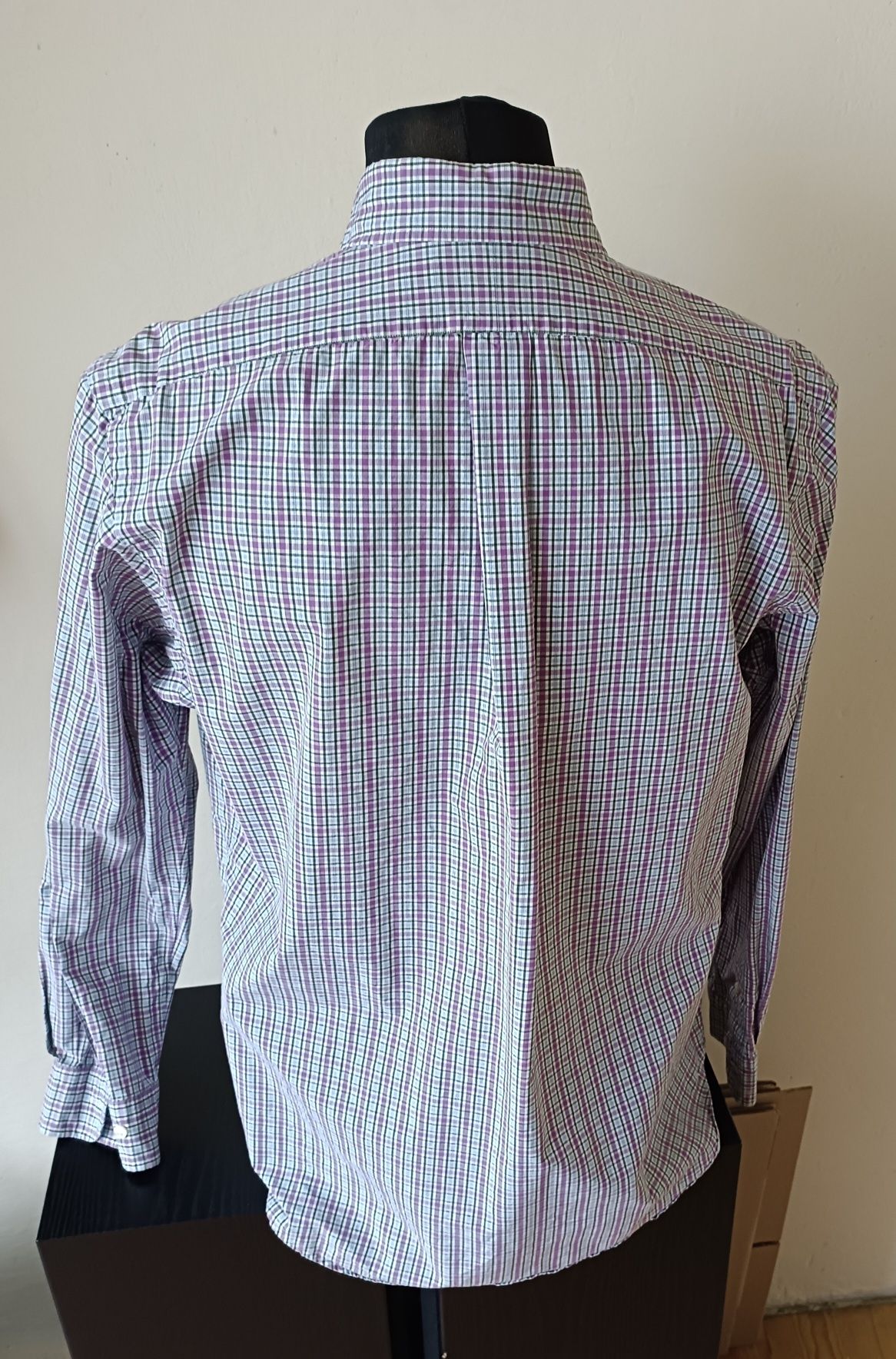 Ralph Lauren roz L męska koszula kratka bawełna