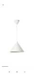 Lampy lampa ikea navlinge stożkowa matelowa nowoczesna biała