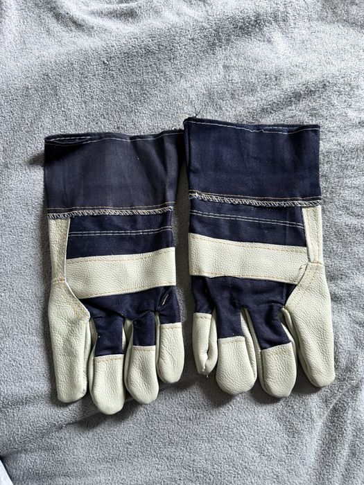 Robocze rekawice skórzano-tkaninowe mada 4 pary