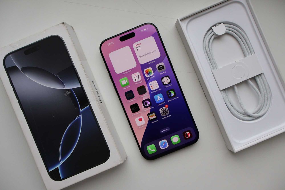 Новий Apple Iphone 16 Pro Max 256Gb Black Titanium Neverlock