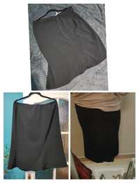 Czarna klasyczna rozkloszowana spódnica do 104 pas