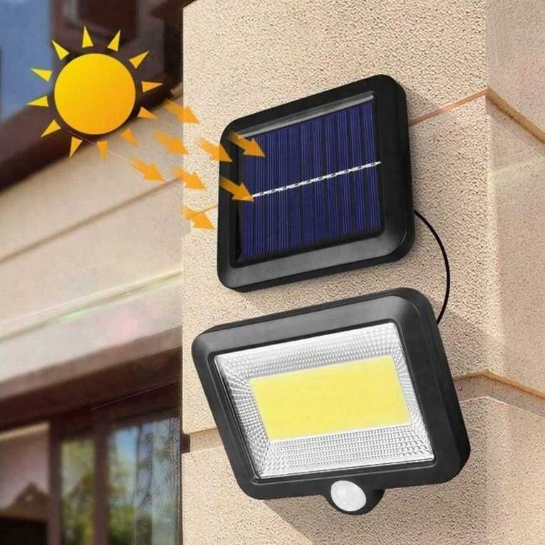 Lampa Solarna z Czujnikiem Ruchu i Zmierzczu  100LED