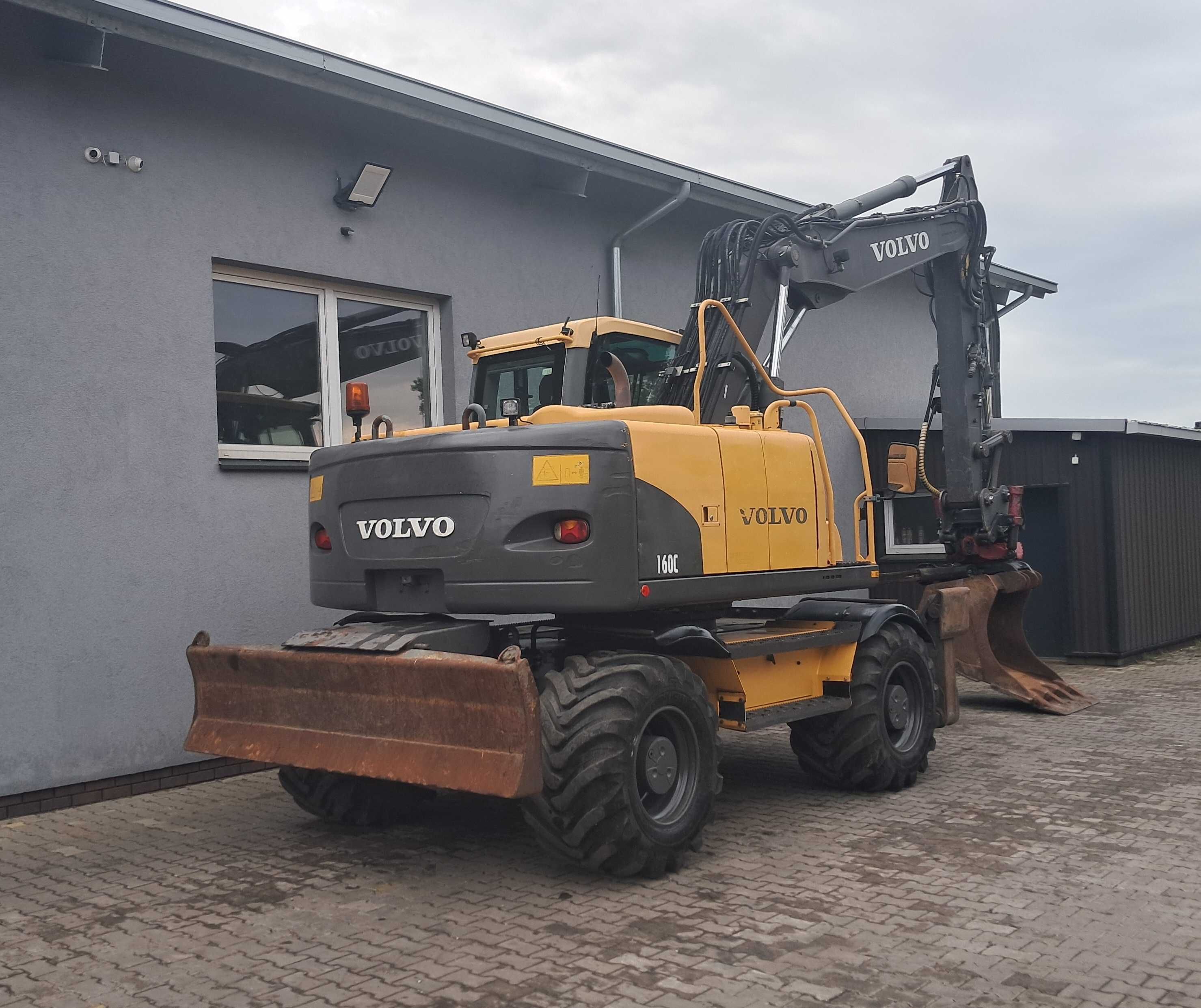 VOLVO EW 160C ROTOTILT Szczypce Indexator Podpory + Pług GPS 3D