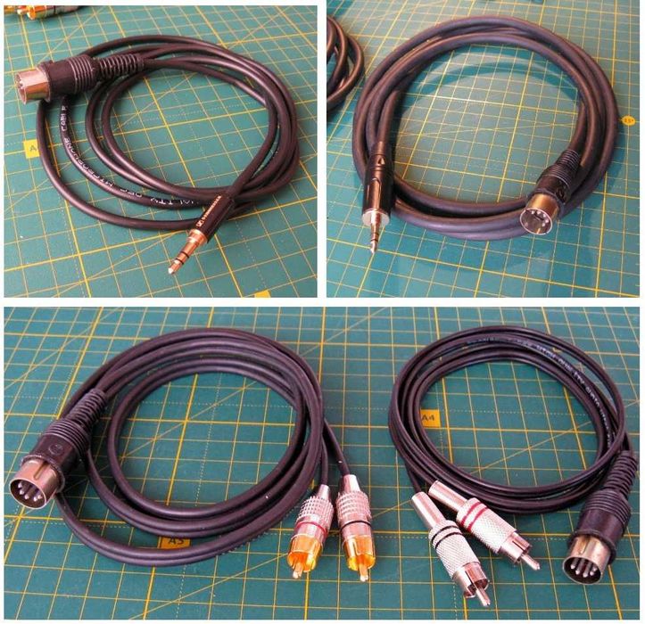 Аудиокабель формата din 5pin - RCA - Jack 3.5