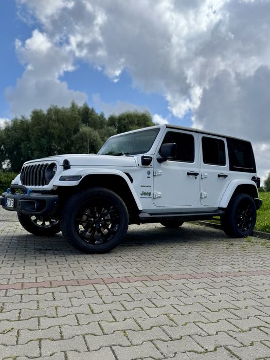 Jeep Wrangler JL 4xe Sahara Hybryda Plugin 381KM Skóra Alpine Dach