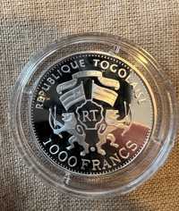 Срібна монета 1000 Франків Республіка Того, 2000 року