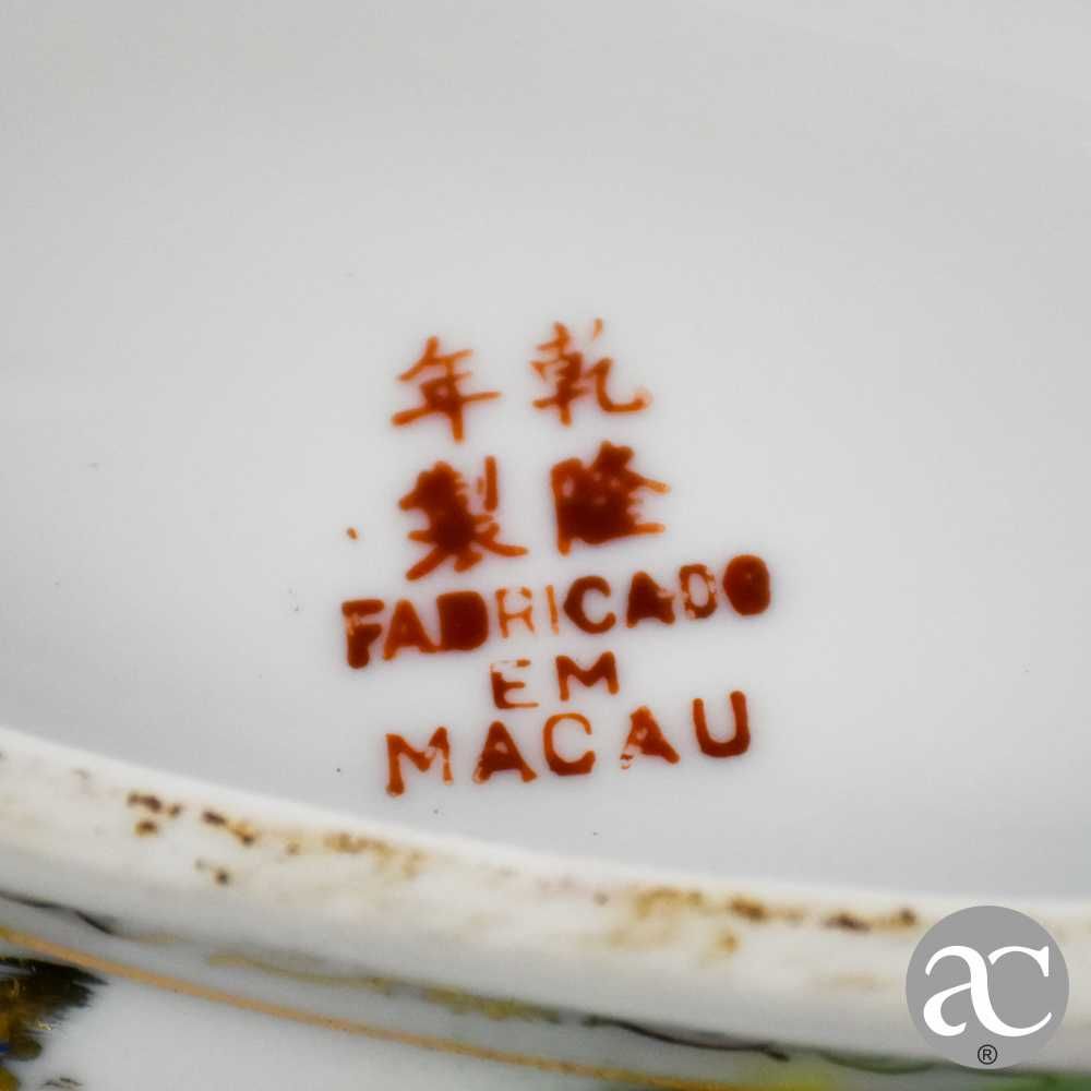 Molheira em porcelana da China, decoração Faisões e flores, circa 1970