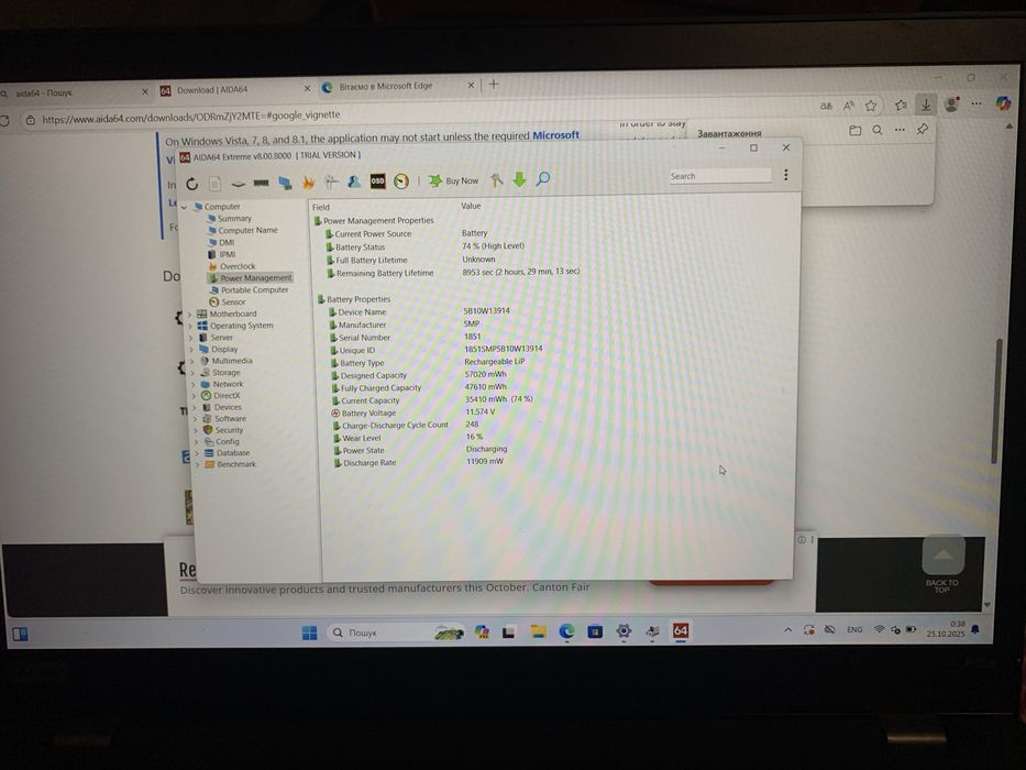 Lenovo Ноутбук ThinkPad P15s 32 gb