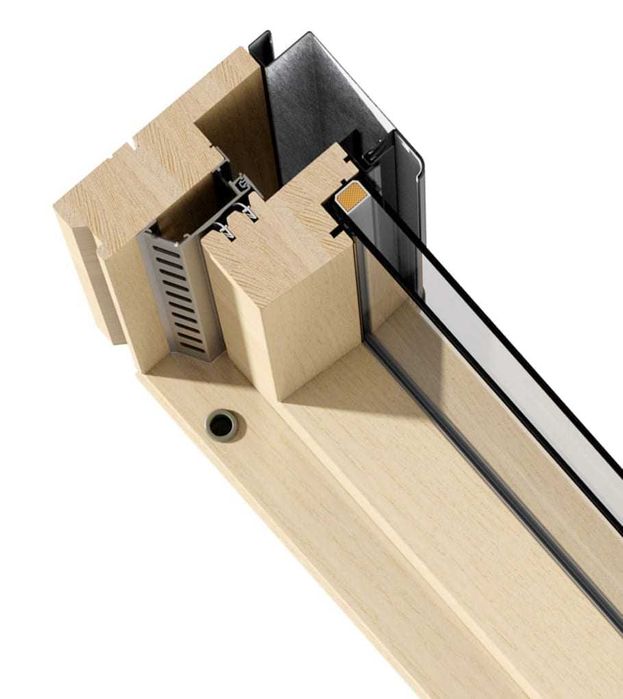 Zestaw 2 dużych okien dachowych 114x118