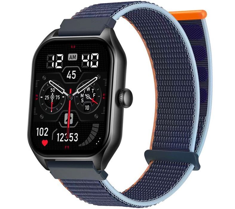 smartwatch rubicon rncf03-1 czarny+ niebiesko-pomarańczowy