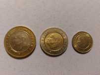 Monety coins  Turcja lira 3 sztuki