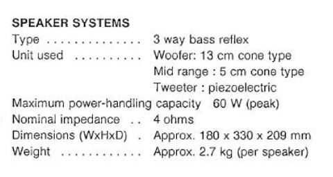 Colunas Sanyo 60 Watt SX-D27