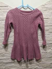 Fioletowa sweterkowe sukienka rozmiar 86-92