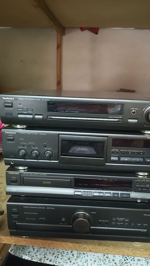 Wieża Technics 4 elementy + 2 głośniki JBL LX 600