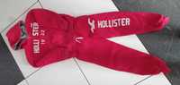 Hollister dres dziewczęcy 140 różowy spodnie i bluza rozpinana kaptur