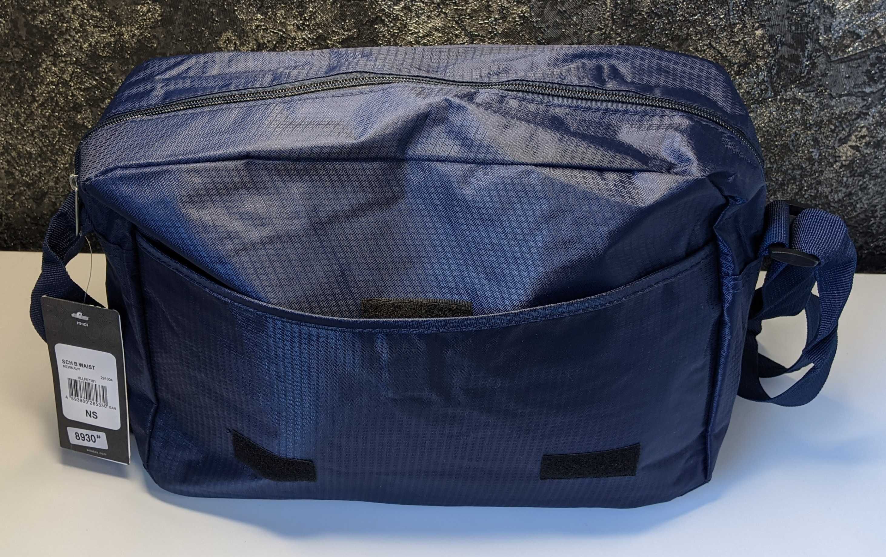 Спортивна сумка adidas через плече чоловіча темно синя міська містка