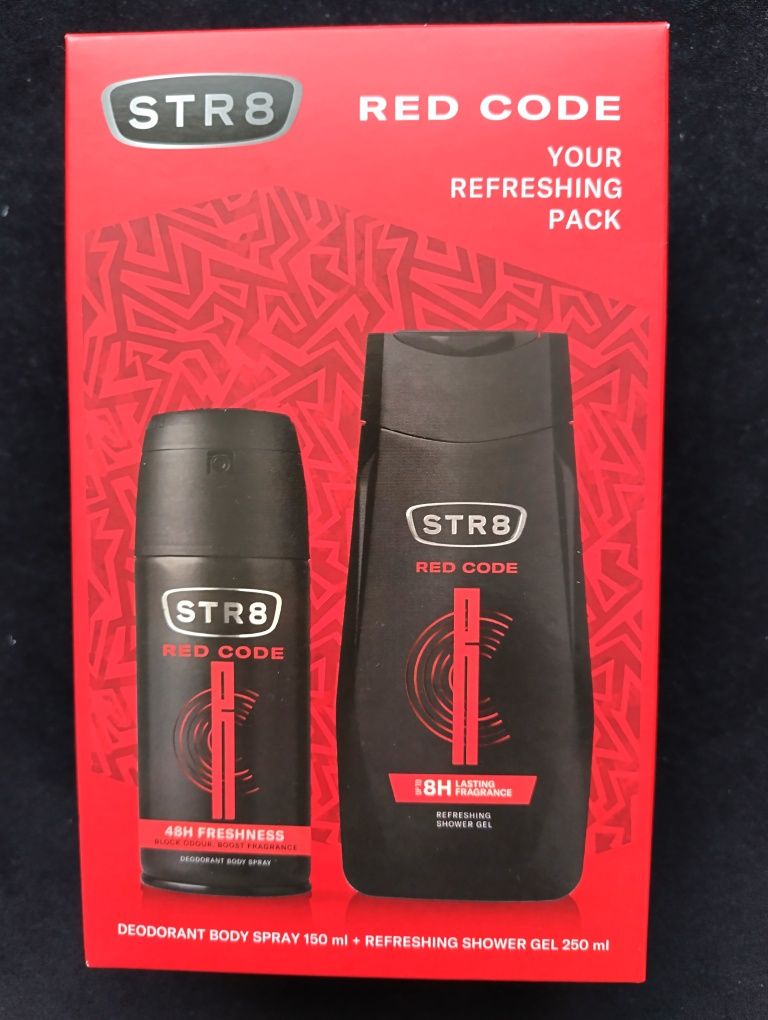 STR8 Red Code zestaw kosmetyków żel pod prysznic dezodorant w sprayu