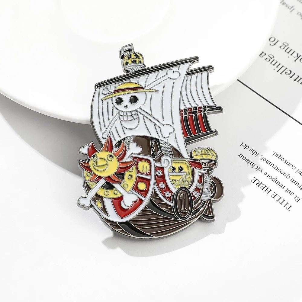 Pin znaczek przypinka badge statek piratów