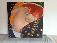 Obraz malowany na płótnie Klimt DANAE