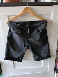 Jack Jones ciemne jeansowe spodenki szorty lato męskie S