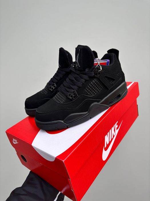 Кросівки Nike air Jordan 4  black  (36-45)