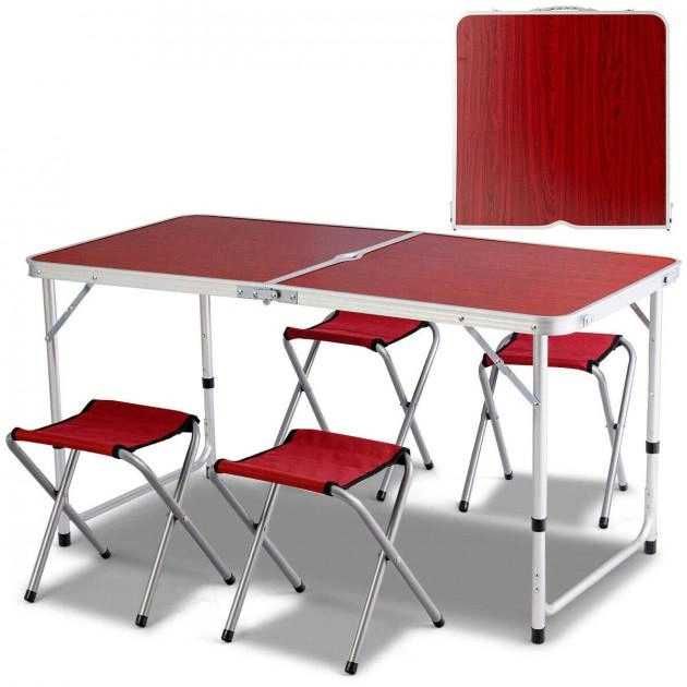 Раскладной стол для пикника с 4-мя стульями туристический столик