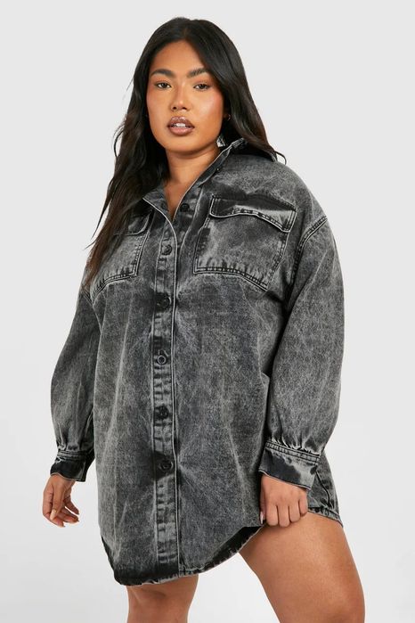 Джинсове худі варенка Boohoo плаття oversize