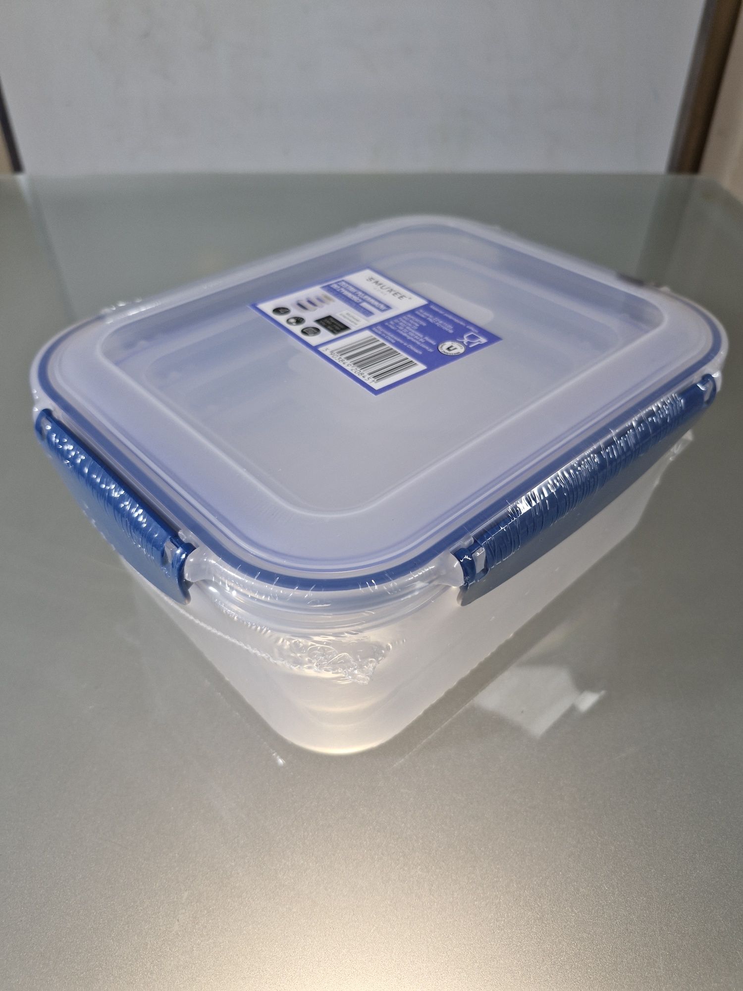 Zestaw 4 Pojemników do Przechowywania Żywności 650ml-3300 ml Zatrzask